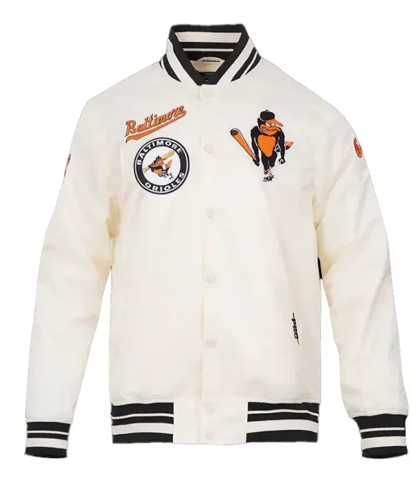Mens Pro Standard MLB Baltimore Orioles Satin Varsity Jacket