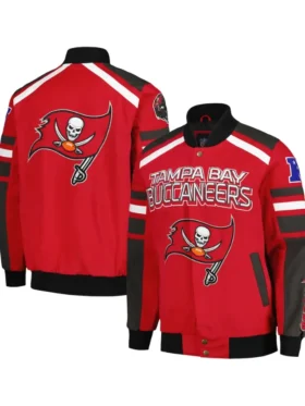 Mens Tampa Bay Buccaneers Red Racing Jacket