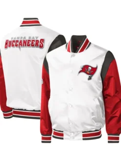 Mens Tampa Bay Buccaneers White Starter Varsity Jacket