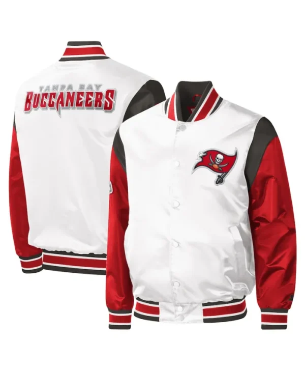 Mens Tampa Bay Buccaneers White Starter Varsity Jacket