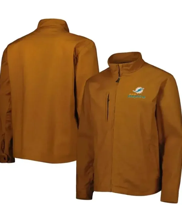 Miami Dolphins Team Brown Track Jacket
