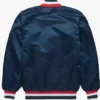 Minnesota Twins 1980s Diamond Navy Satin Varsity Jacket Back