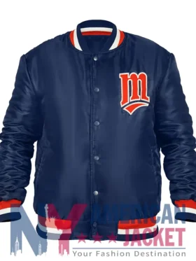 Minnesota Twins 1980s Diamond Navy Varsity Satin Jacket