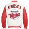 Minnesota Twins Retro Varsity Classic Rib Wool Varsity Jacket Back
