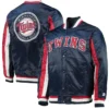 Minnesota Twins Starter Navy Full-Snap Satin Jacket