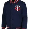 Minnesota Twins Starter Navy Wool Full-Snap Jacket
