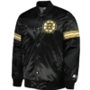Missouri Boston Bruins Pick And Roll Black Satin Varsity Jacket
