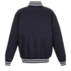Montreal Canadiens Front Hit Poly Twill Navy Blue Varsity Jacket Back