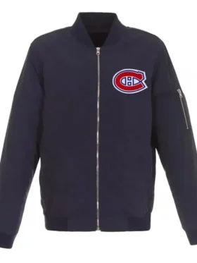 Montreal Canadiens Lightweight Navy Blue Bomber Jacket