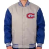 Montreal Canadiens Poly Twill Gray And Blue Jacket