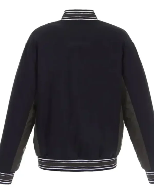 Montreal Canadiens Poly Twill Wool Accent Navy Blue Jacket Back
