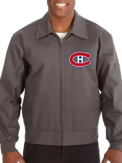 Montreal Canadiens Workwear Cotton Charcoal Zip Up Jacket