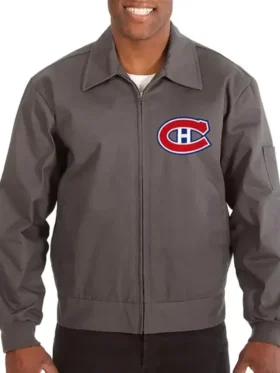 Montreal Canadiens Workwear Cotton Charcoal Zip Up Jacket