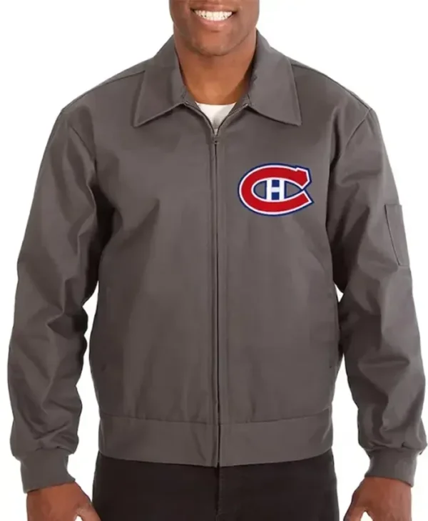 Montreal Canadiens Workwear Cotton Charcoal Zip Up Jacket