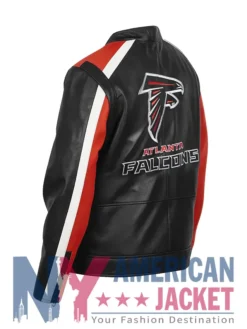 NFL Atlanta Falcons Leather Biker Jacket