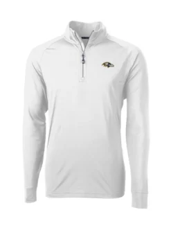 NFL Baltimore Ravens Quarter Zip White Jacket
