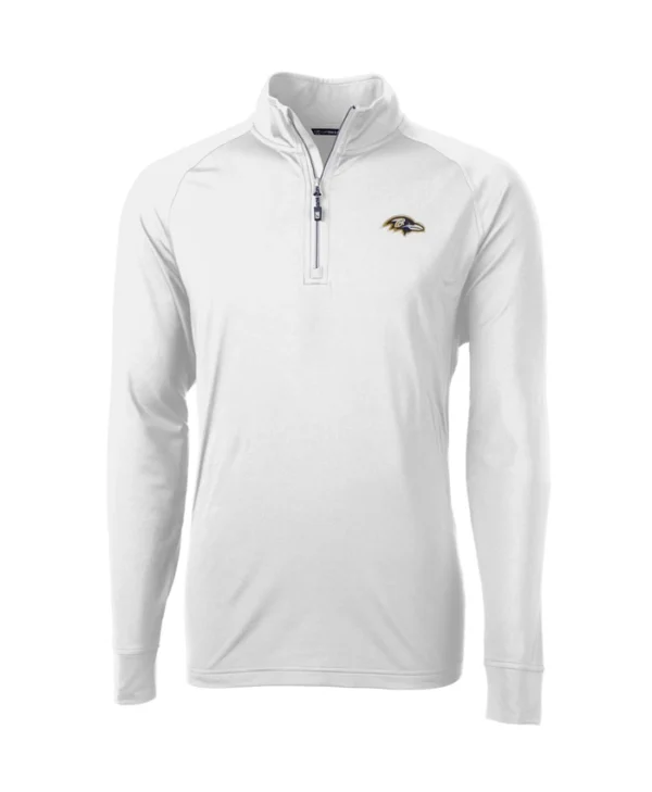 NFL Baltimore Ravens Quarter Zip White Jacket