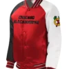 NFL Chicago Blackhawks Red Satin Varsity Jacket