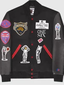 NFL New York Giants London Black Wool Varsity Jacket