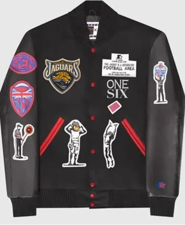 NFL New York Giants London Black Wool Varsity Jacket