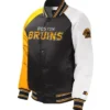 NHL Boston Bruins Black Youth Satin Letterman Varsity Jacket