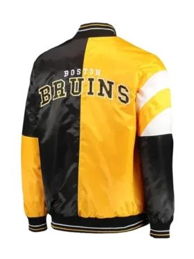 NHL Boston Bruins The Leader Black and Yellow Jacket Back