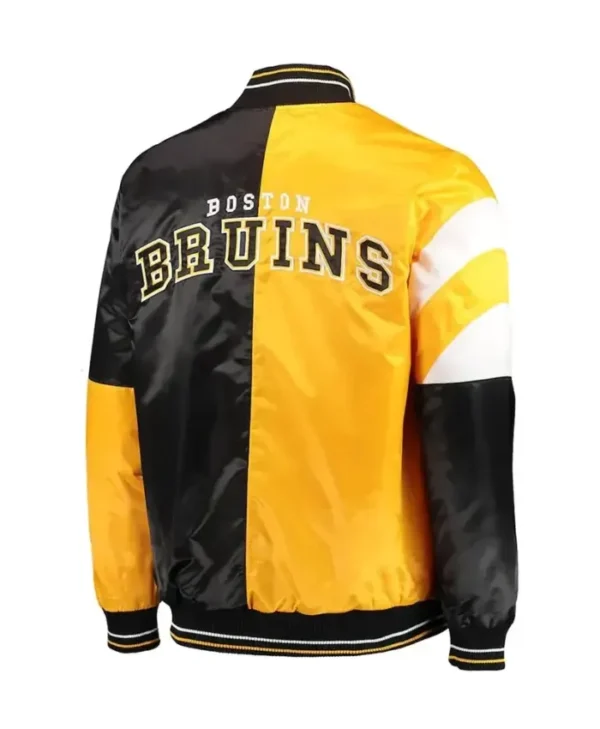 NHL Boston Bruins The Leader Black and Yellow Jacket Back