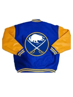 NHL Buffalo Sabres Blue Wool Varsity Jacket Back