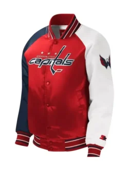 NHL Capitals Varsity Satin Jacket