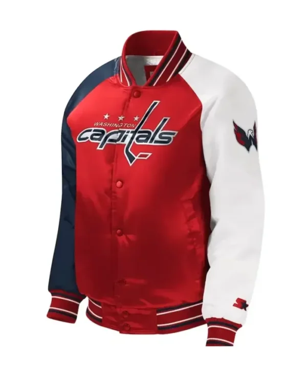 NHL Capitals Varsity Satin Jacket