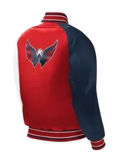 NHL Capitals Varsity Satin Jacket Back