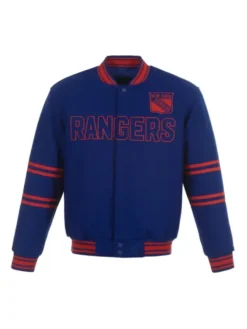 NHL New York Rangers Blue Wool Jacket