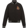 NHL Ottawa Senators Poly Twill Front Hit Black Jacket