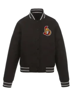 NHL Ottawa Senators Poly Twill Front Hit Black Jacket