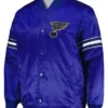 NHL St Louis Blues Blue Satin Varsity Jacket