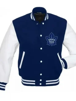 NHL Toronto Maple Leafs Blue And White Varsity Jacket