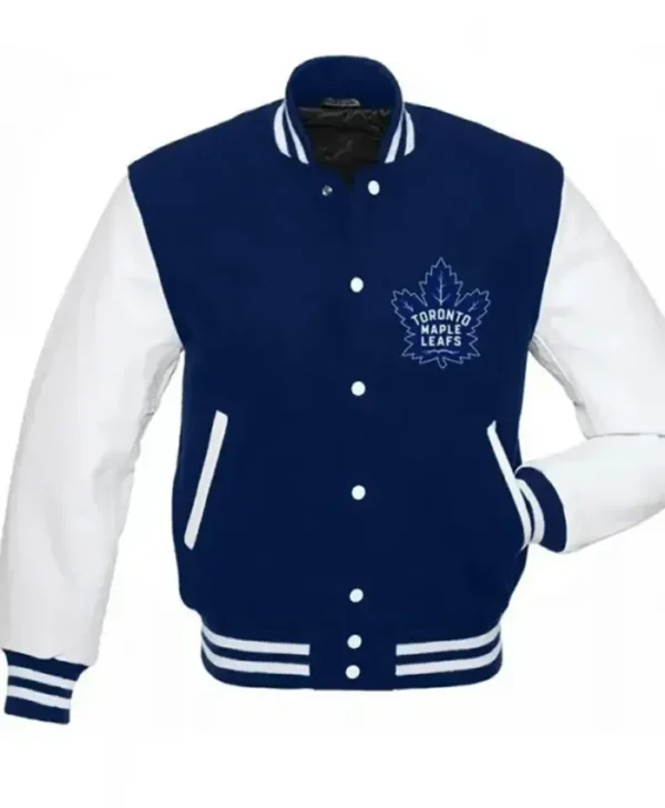 NHL Toronto Maple Leafs Blue And White Varsity Jacket