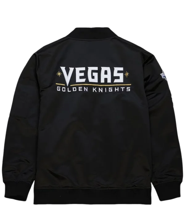 NHL Vegas Golden Knights Black Bomber Jacket Back