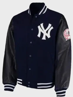 NY Yankees Aaron Boone Navy Blue Varsity Jacket