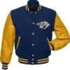 Nashville Predators Blue And Yellow Wool Varsity Jacket