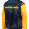 Nashville Predators Satin Blue And Yellow Varsity Jacket Back