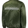 Nashville Predators Starter Green Satin Varsity Jacket BAck