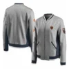 Neale Chicago Bears Grey Zip Bomber Jacket