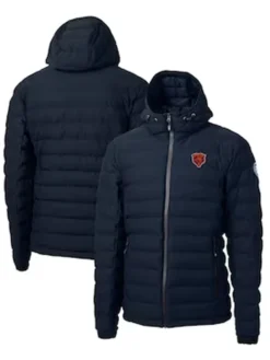 Nealy Chicago Bears Black Full Zip Puffer Jacket