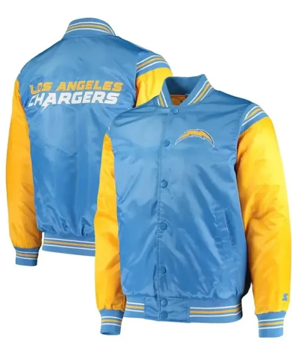 Neil Cormier Los Angeles Chargers Team Satin Varsity Jacket