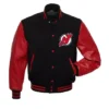 New Jersey Devils Red And Black Full Snap Jacket
