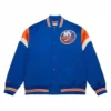 New York Islanders Blue Satin Varsity Jacket