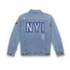 New York Islanders Blue Trucker Denim Jacket Back