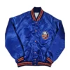 New York Islanders Letterman Satin Varsity Jacket