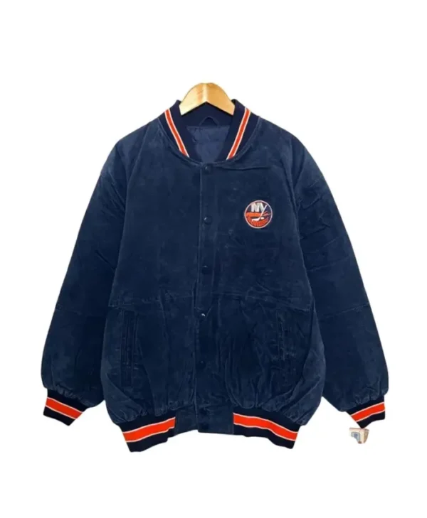 New York Islanders Vintage 1990s Suede Varsity Jacket